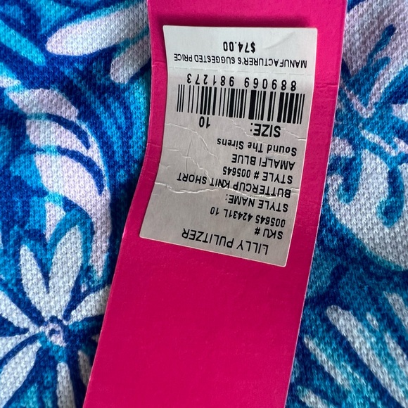 Lilly Pulitzer Vibrant Blue Starfish High Waist Shorts - Picture 3 of 3